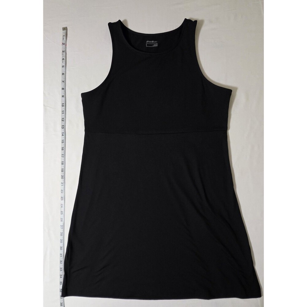Eddie Bauer Aster Sleeveless Dress Womens L Black NWT UPF 50 FreeDry Wicking